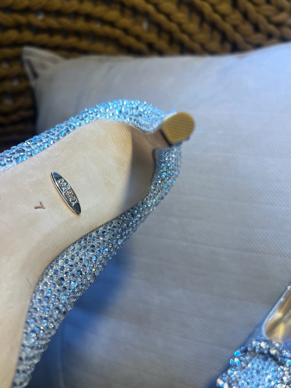 Crystal Embellished Women's Heel in Silver